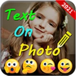 text on photo/image android application logo